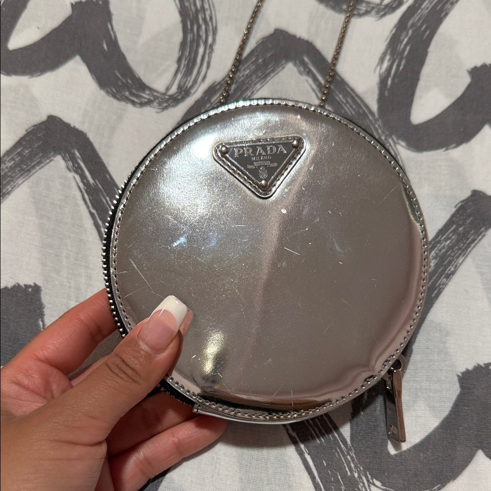 Prada Metallic Silver Mini Bag